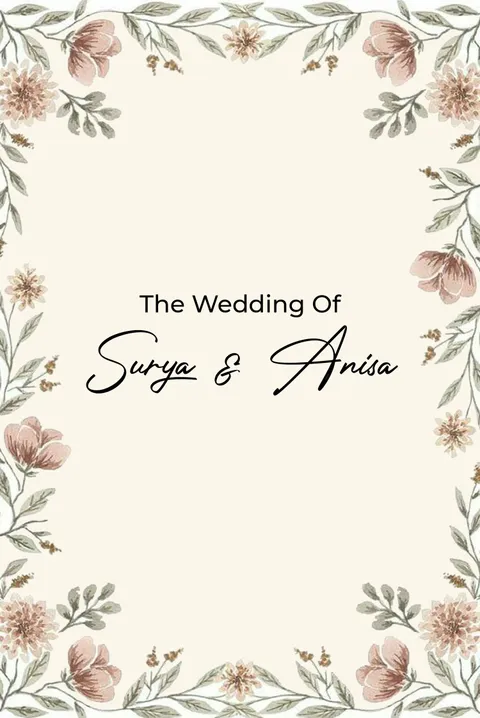 Foto sampul undangan Surya & Anisa