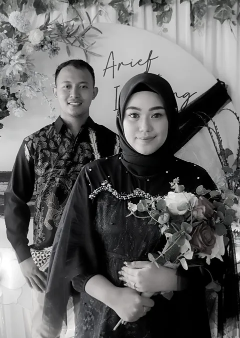 Foto sampul undangan Arief & Imaning