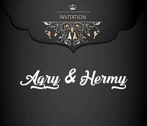 Foto sampul undangan Hermy & Agry
