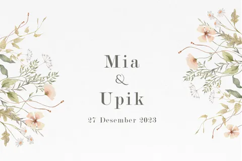 Foto sampul undangan Upik & Mia
