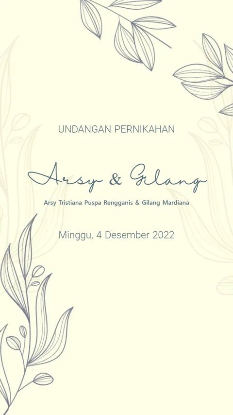 Foto sampul undangan Gilang & Arsy