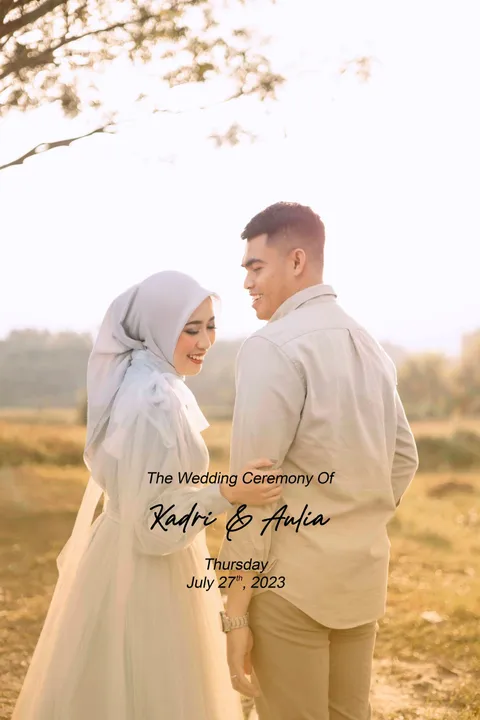 Foto sampul undangan Aulia & Kadri