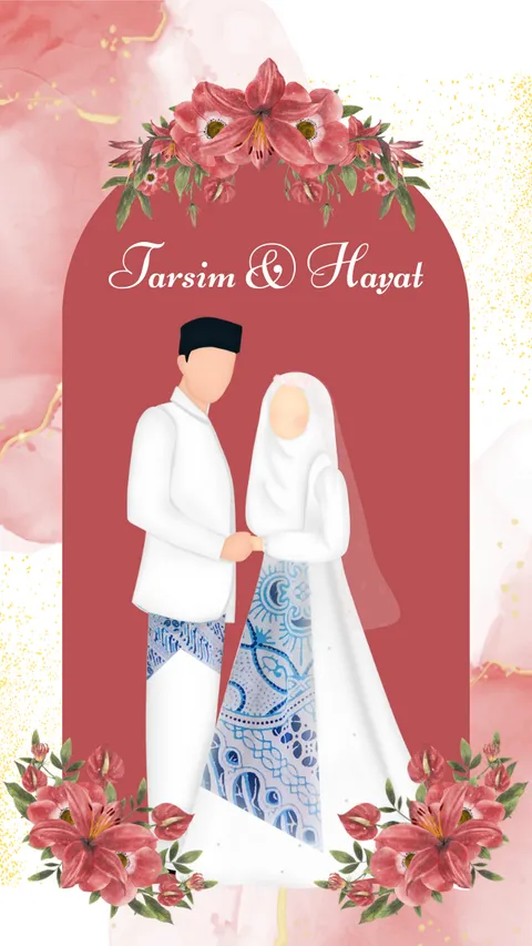 Foto sampul undangan Tarsim & Husna
