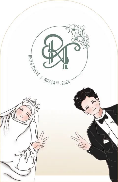 Foto sampul undangan Taufiq & Rezi