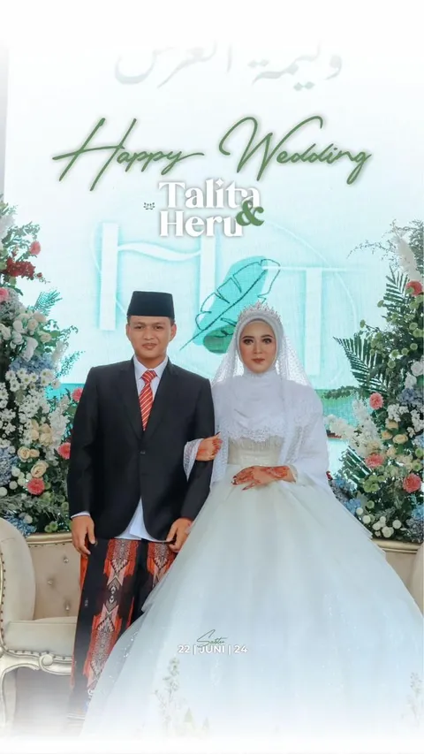Foto sampul undangan Talita & Heru