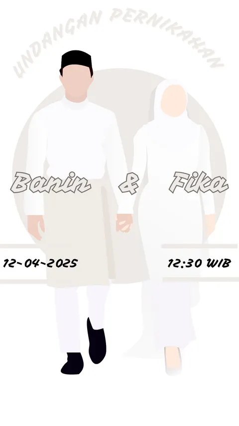Foto sampul undangan Banin & Fika