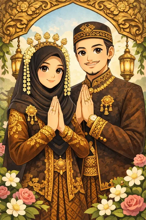 Foto sampul undangan Arief & Mega