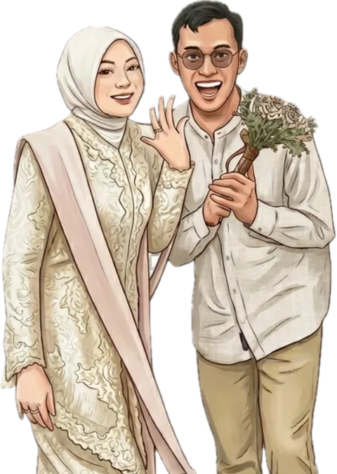 Foto sampul undangan Iis & Hakam