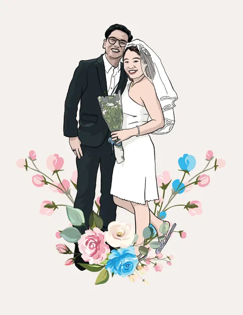 Foto sampul undangan Nadia & Andy