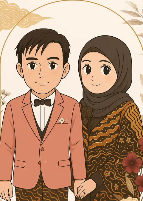 Foto sampul undangan Dikki & Intan
