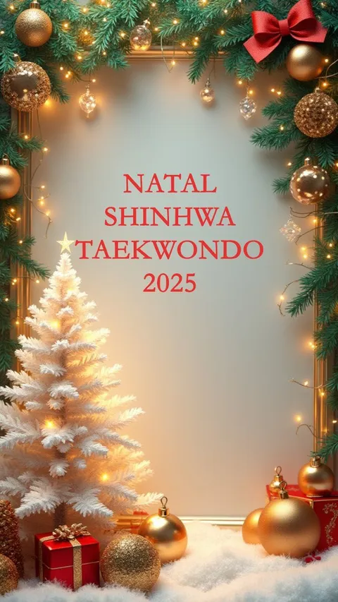 Foto sampul undangan Natal Shinhwa Taekwondo 2025