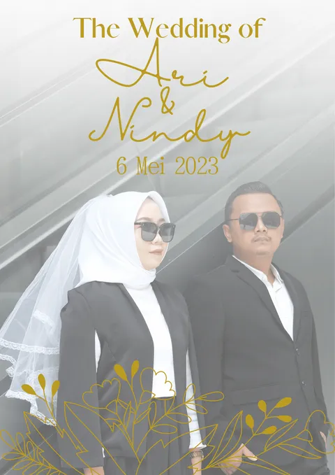 Foto sampul undangan Nindy & Ari