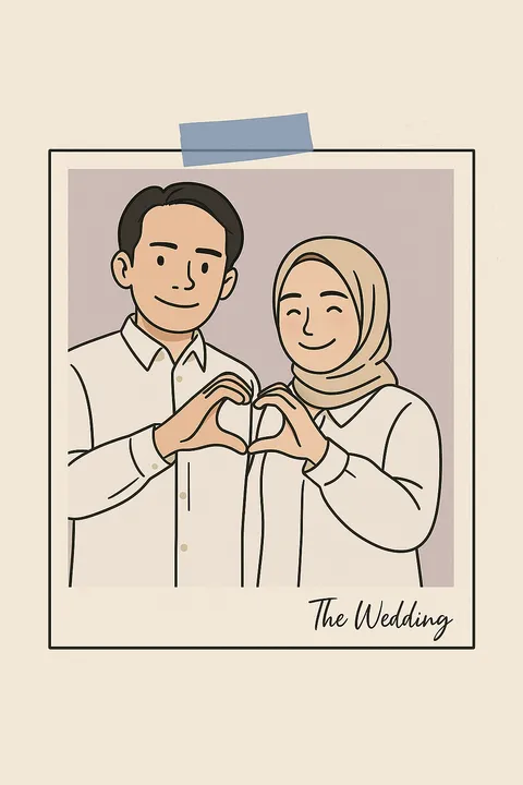 Foto sampul undangan Arief & Anyi