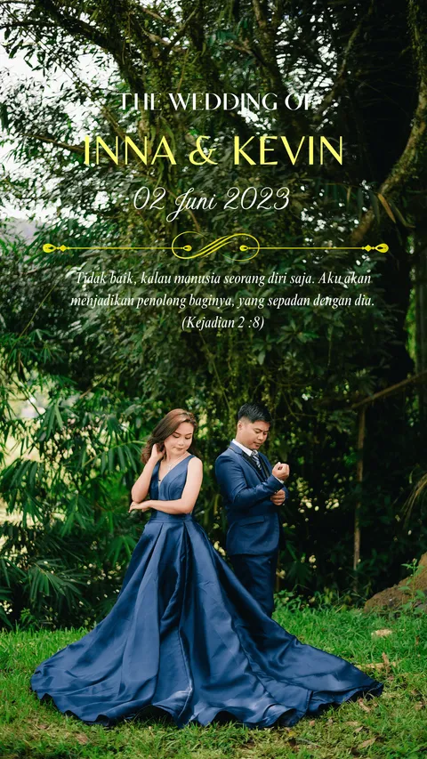 Foto sampul undangan Kevin & Inna