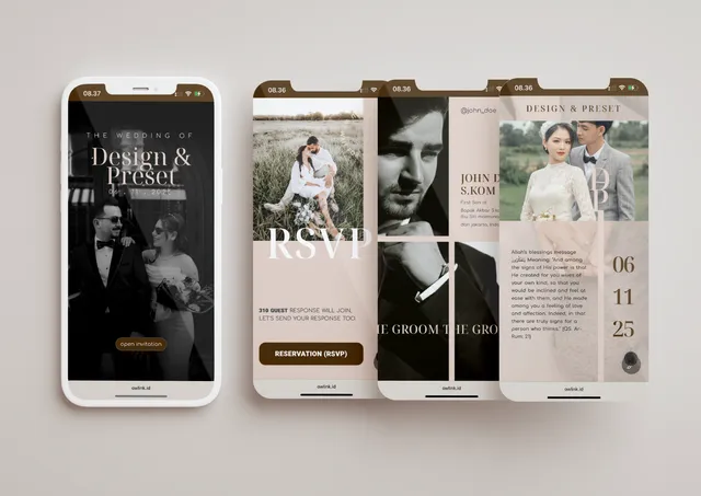 Desain undangan Fullpage Minimalist