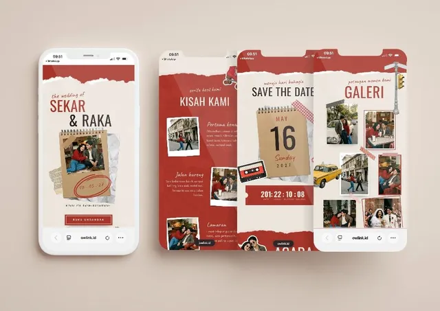 Desain undangan Kliping Asmara