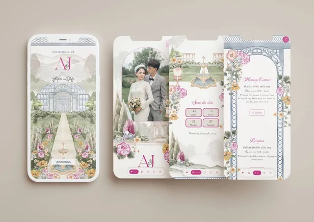 Desain undangan Glass Wonder