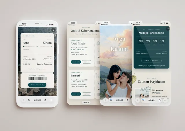 Desain undangan Boarding Pass 