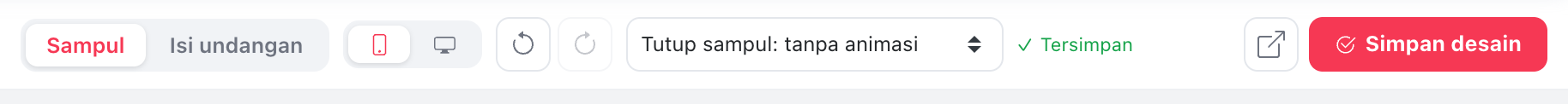 Bilah atas editor